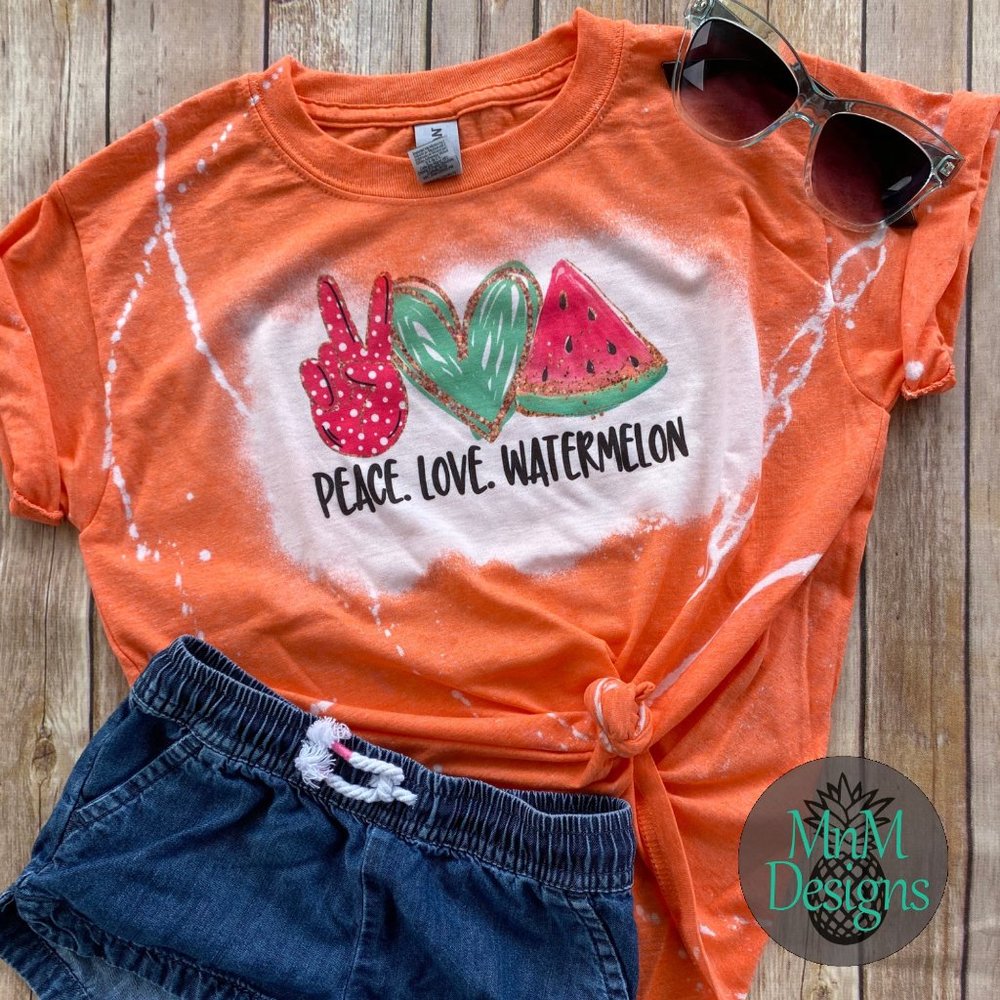 Youth Graphic T-shirt/ Peace Love Watermelon